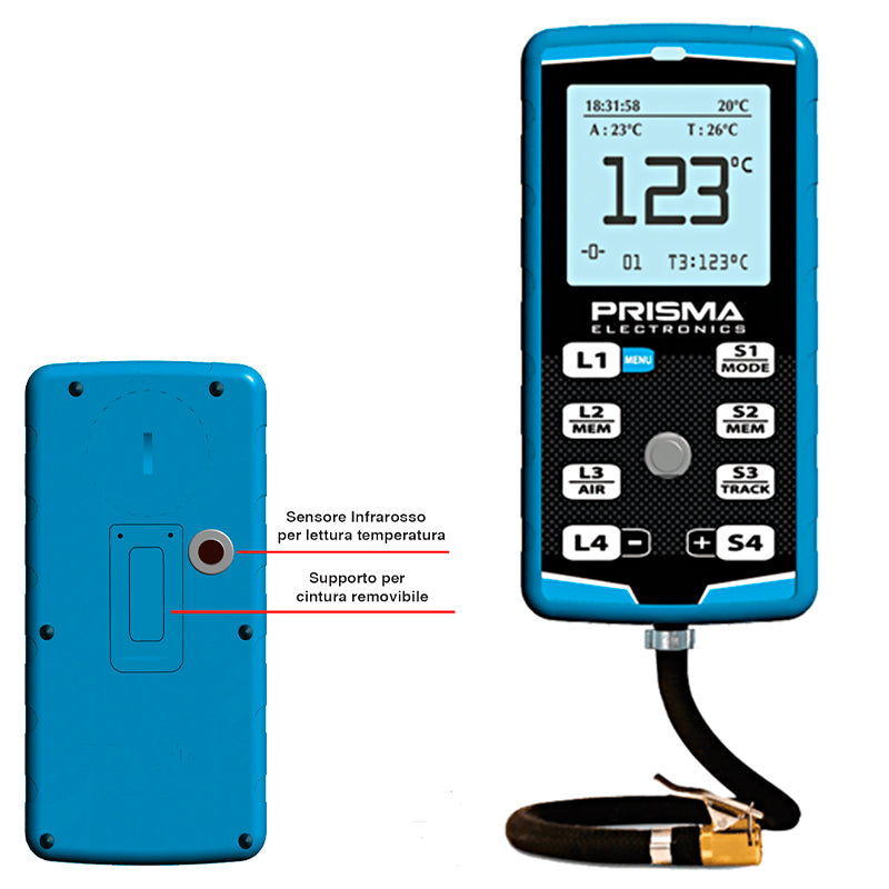 Prisma - Manometro digitale pressione con pirometro ad infrarossi