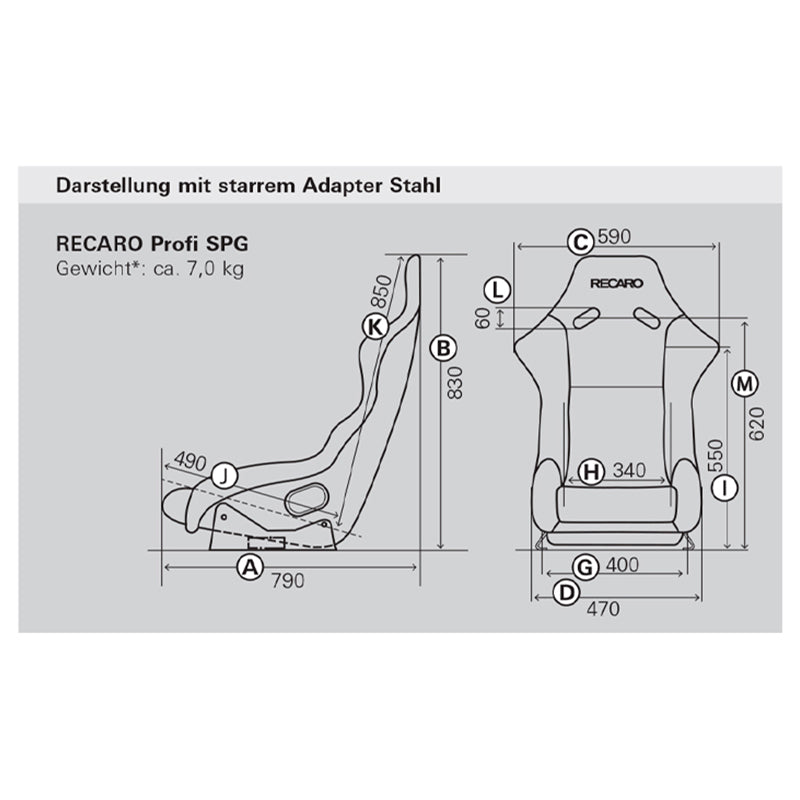 Recaro - Profi SPG (perlonvelours nero)