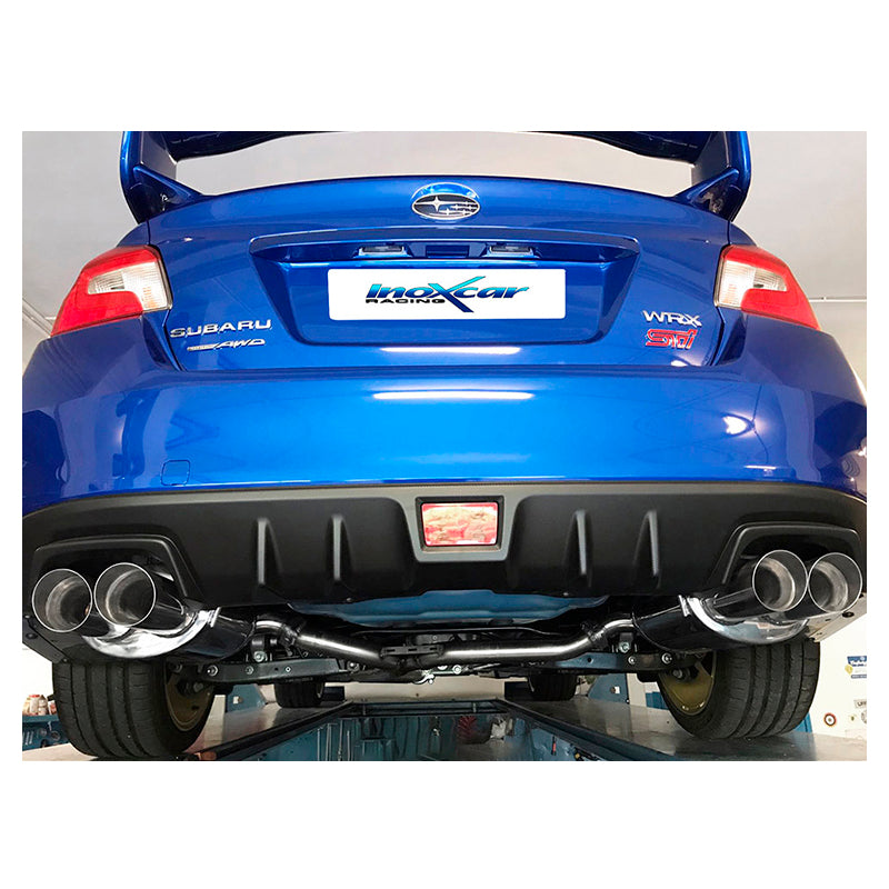Inoxcar - Finale con silenziatore con uscita 2 x Ø90 DX+SX (Racing) - Ravasicorse