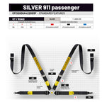 Cintura Sabelt - 4 punti per Porsche 911 Passenger (black) - Ravasicorse