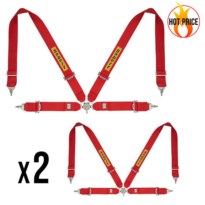 2 x Cintura Sabelt - 4 punti GT/Rally FIA 8854/98 (red - CCS433SRUN) - Ravasicorse