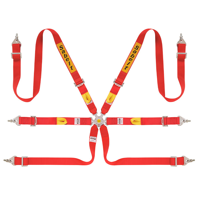 Cintura Sabelt - 6 punti Rally FIA 8853-2016 (red - CCS622SRUN) - Ravasicorse