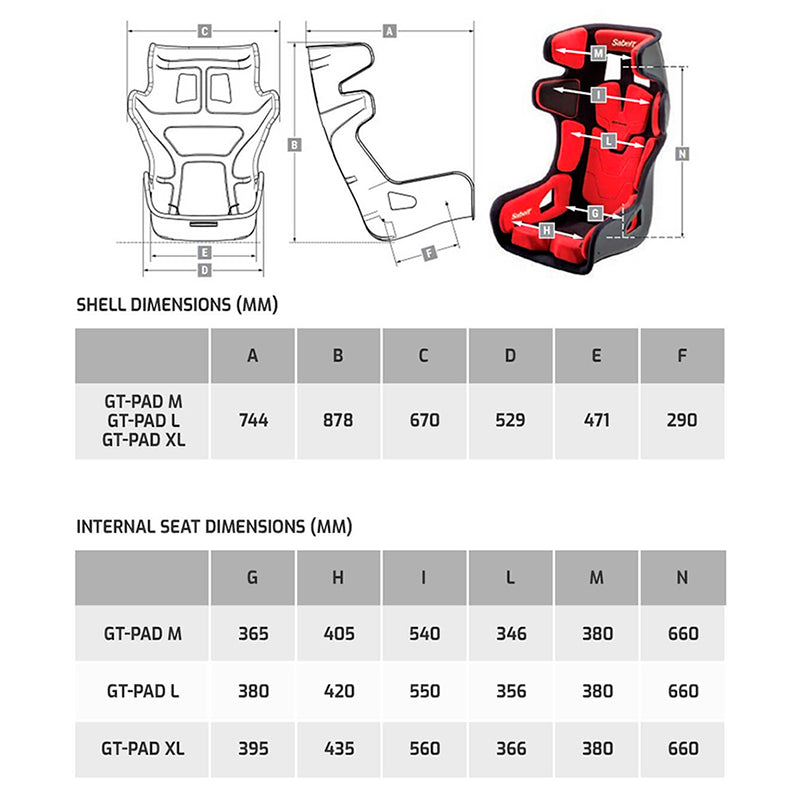 Sabelt - Pad Kit GT-PAD (red)