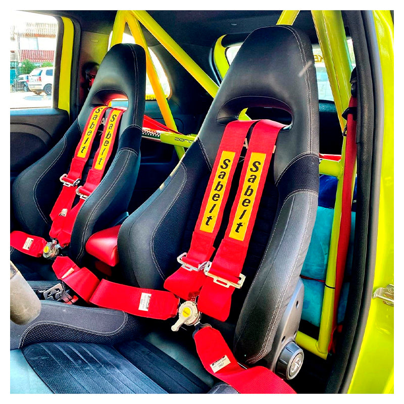 Sabelt - Kit cinture DX+SX x Abarth 500/595/695 (red) - Ravasicorse