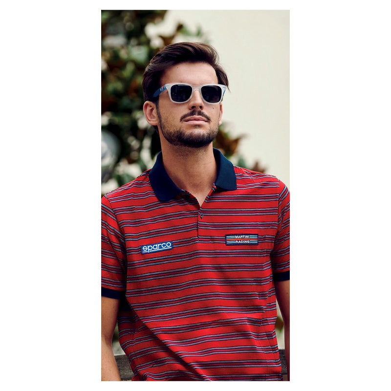 Sparco - Martini Racing Polo Striped (red) - Ravasicorse