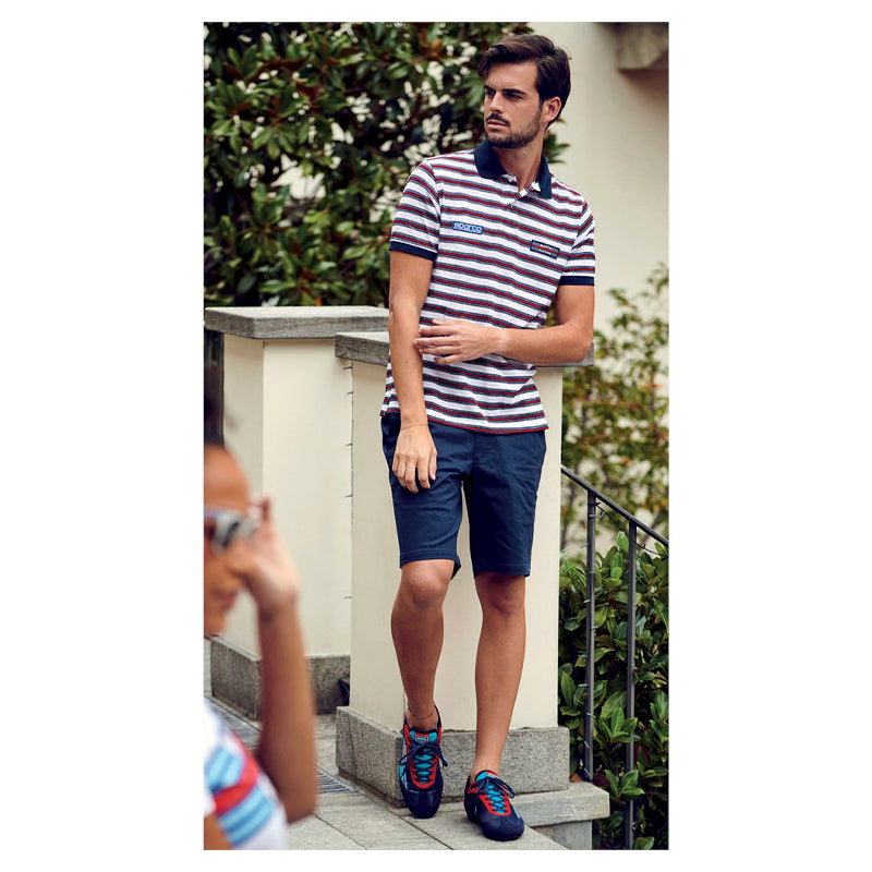 Sparco - Martini Racing Polo Striped (White/red) - Ravasicorse