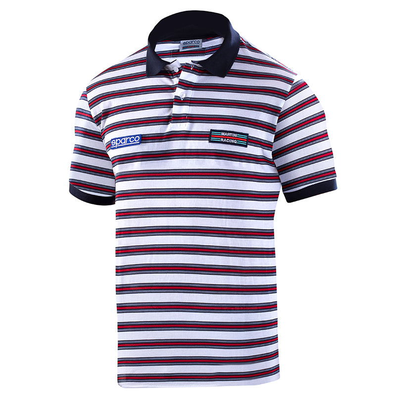 Sparco - Martini Racing Polo Striped (White/red)