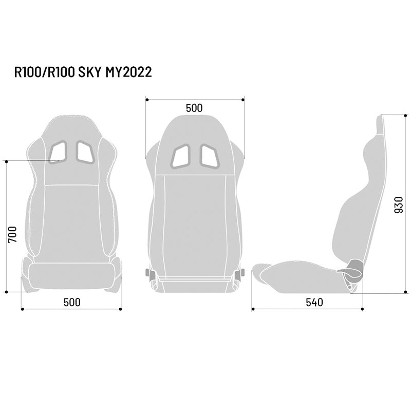Sparco - Sedile R100 MY2022 (black/grey) - Ravasicorse