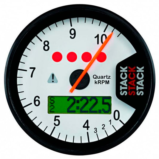 Stack - Contagiri Multifunzione ST700 Street Race 0-4-10.500 RPM (Ø80 mm - White)