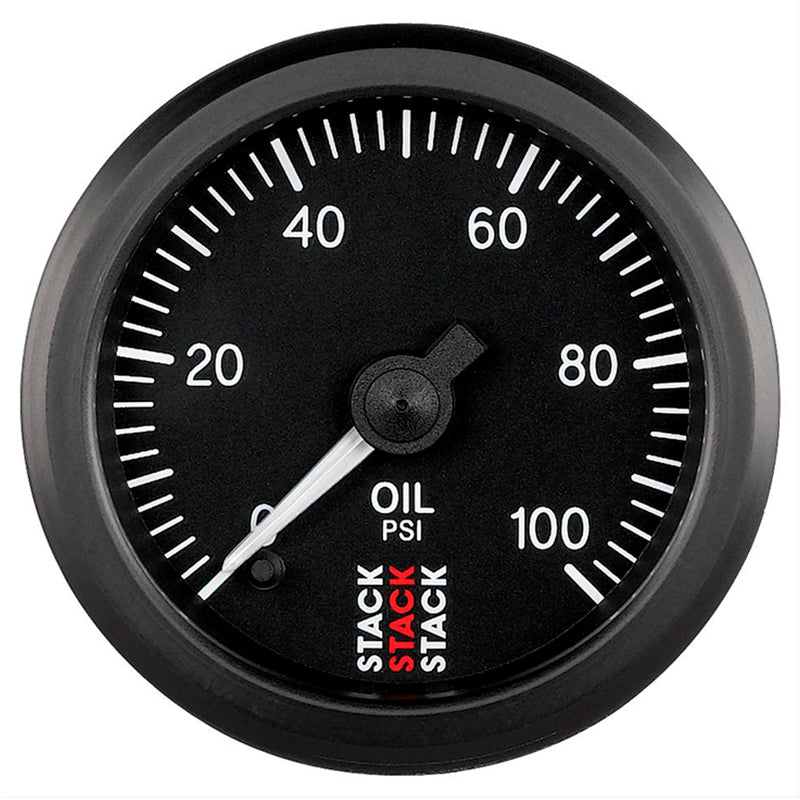 Stack - Passo-Passo pressione olio 0 - 100 psi (Ø52 mm - Black)