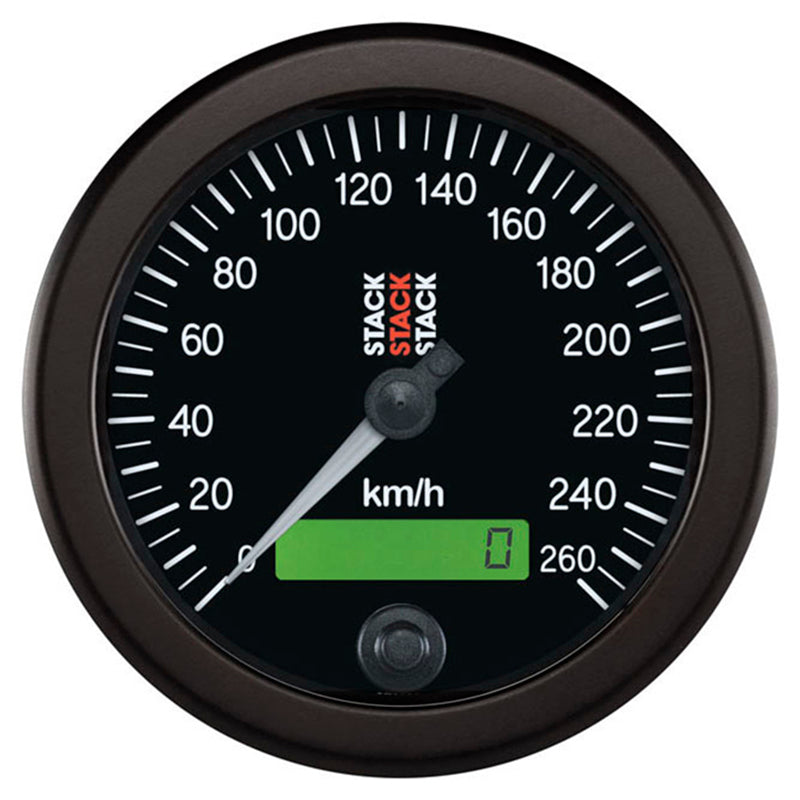 Stack - Tachimetro 0-260 Km/h (Ø80 mm - Black) - Ravasicorse