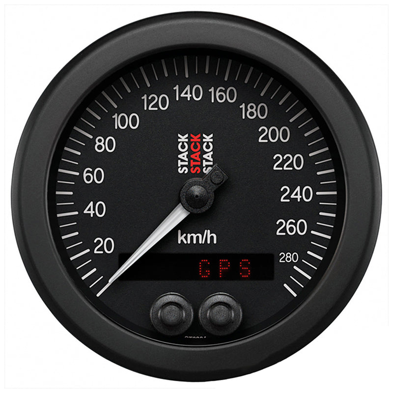 Stack - Tachimetro 0-290 Km/h (Ø80 mm - Black) - Ravasicorse
