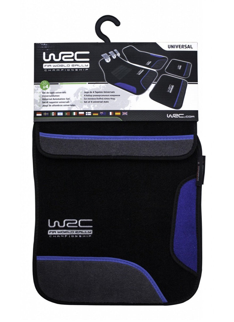 WRC - Set 4 tappetini universali in moquetteWRC - Set 4 tappetini universali in moquette (blue racing)