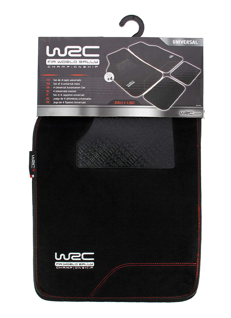 WRC - Set 4 tappetini universali in moquette (rally line)