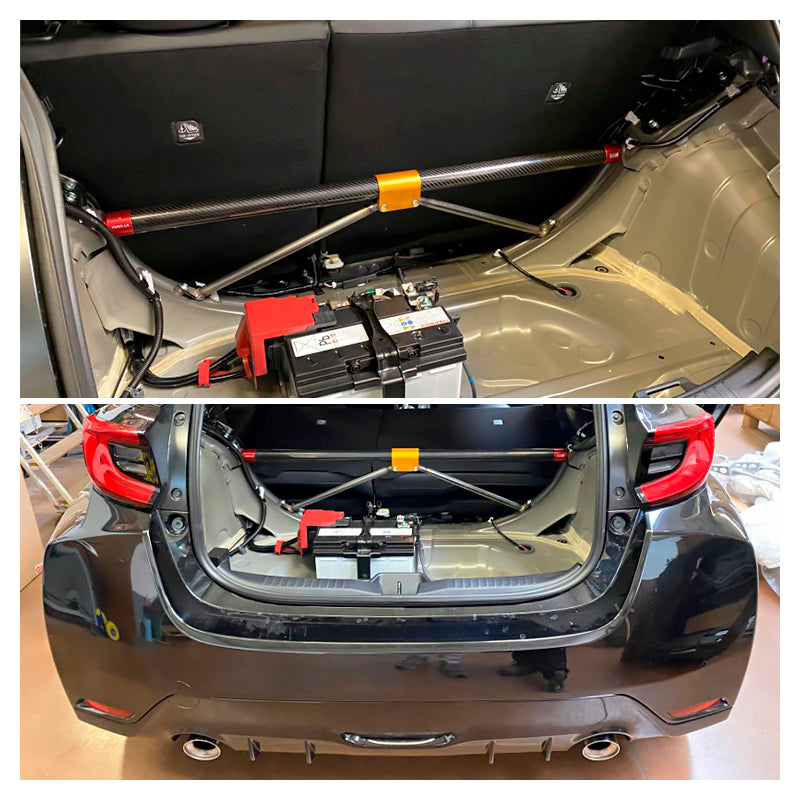 DNA Racing - Toyota Yaris GR - Kit barra duomi posteriore in carbonio con tiranti