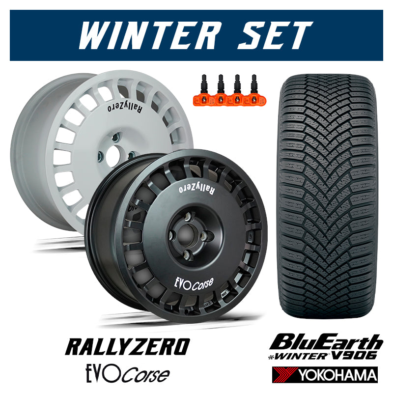 Winter set per Toyota Yaris GR - EVOCorse RallyZero & Yokohama BluEarth Winter V906 - Ravasicorse