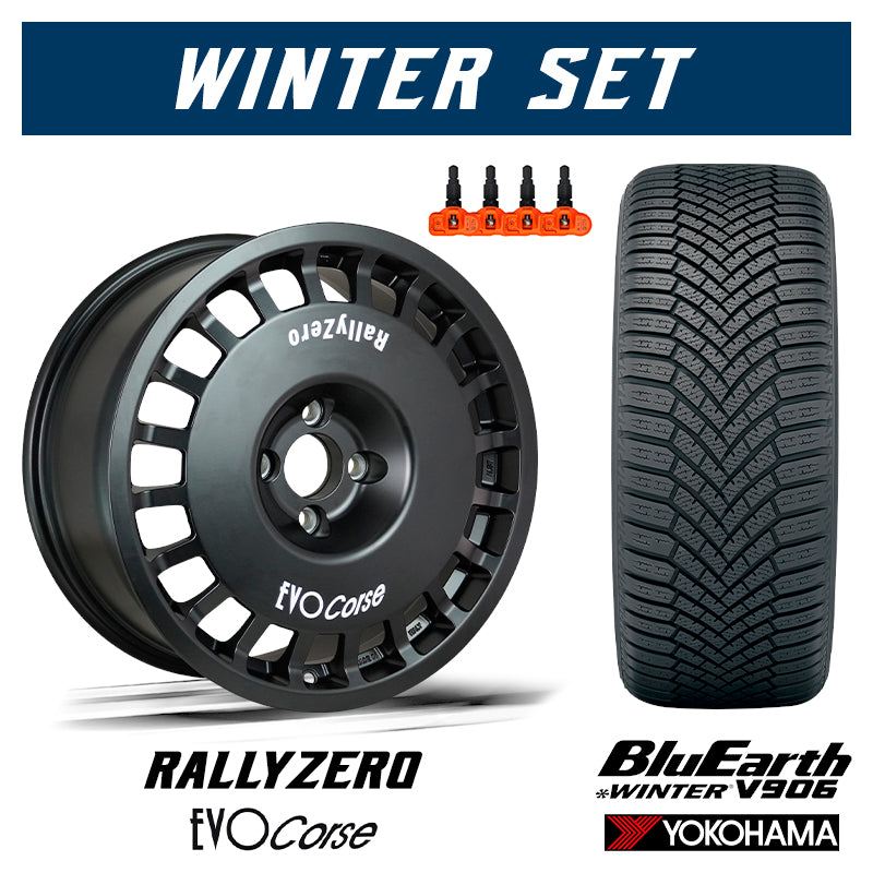 Winter set per Toyota Yaris GR - EVOCorse RallyZero & Yokohama BluEarth Winter V906 - Ravasicorse