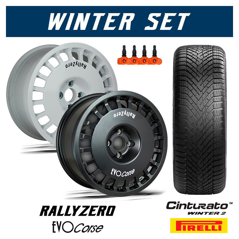 Winter set per Toyota Yaris GR - EVOCorse RallyZero & Pirelli Cinturato Winter 2 - Ravasicorse