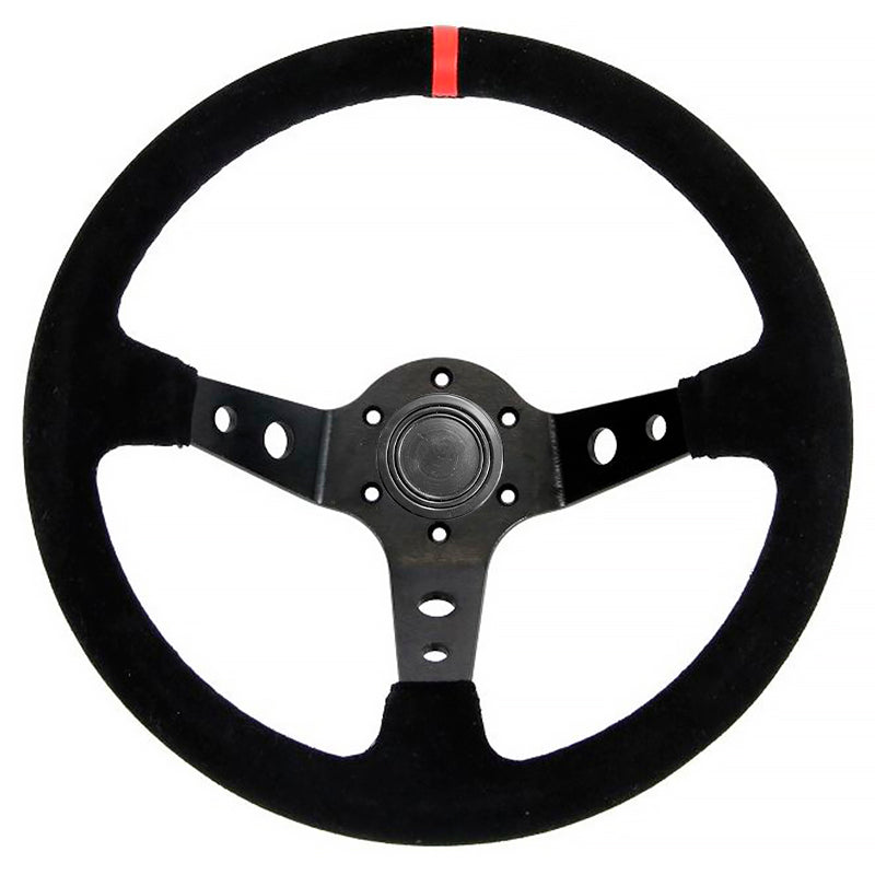 Volante Eco Ø350 mm suede leather (black) - Ravasicorse