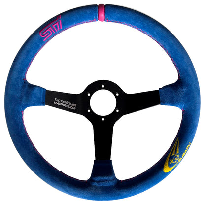 Volante personalizzato Subaru Impreza WRX STI (blue suede) - Ravasicorse
