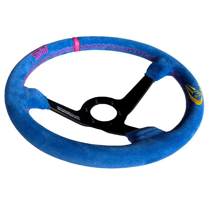Volante personalizzato Subaru Impreza WRX STI (blue suede) - Ravasicorse