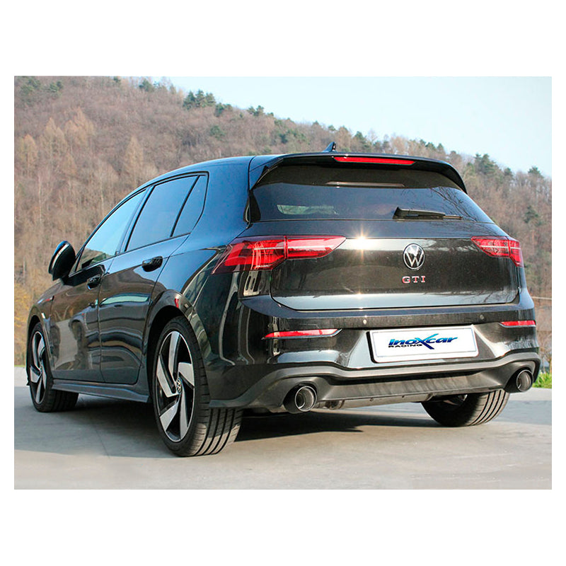 Inoxcar - Finale con silenziatore Ø100 mm DX+SX (Black Matt) - Ravasicorse