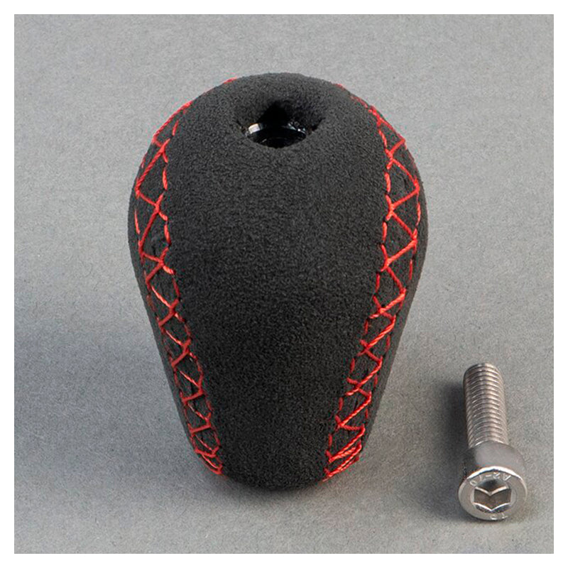 Pomello in alcantara per CAE Ultra Shifter (grey/red)