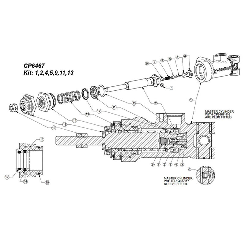 AP Racing - Kit riparazione CP6467 - Ravasicorse