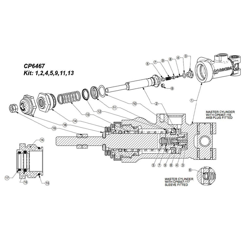 AP Racing - Kit riparazione CP6467