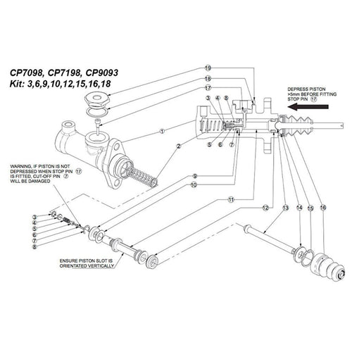 AP Racing - Kit riparazione CP7098, CP7198, CP9093 - Ravasicorse